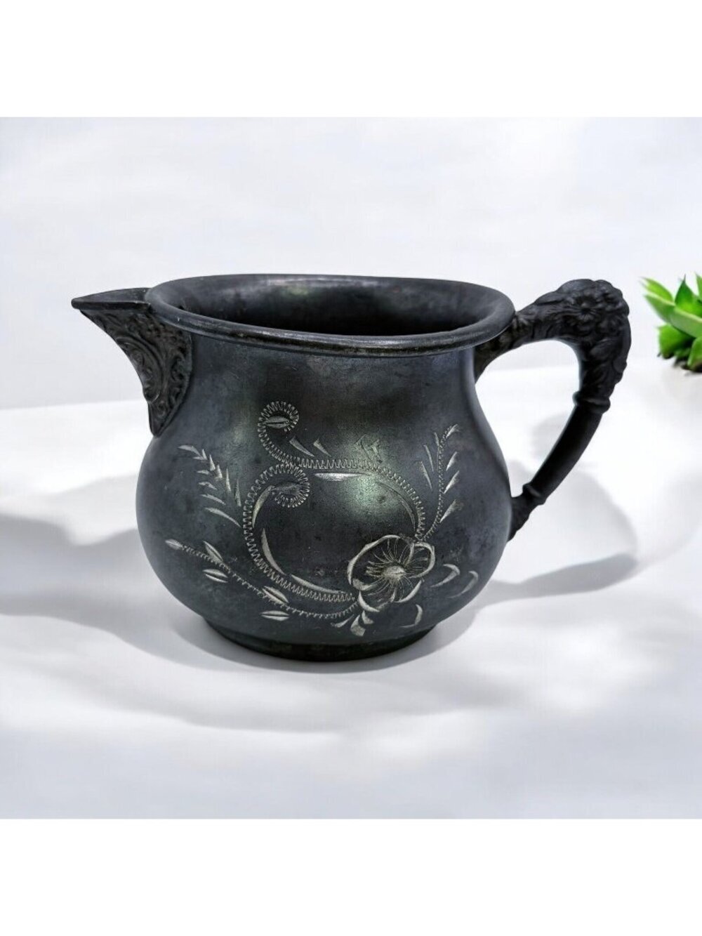 Antique New Amsterdam Silver Plate Cream Pitcher